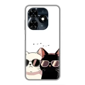 Чохол з малюнком кіт на TECNO Spark 20c (Коти в окулярах)