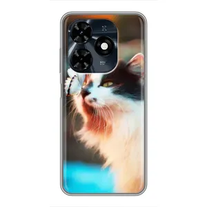 Чохол на ТЕКНО Спарк 20с з Котиками (VPrint) (Котик з метеликом)