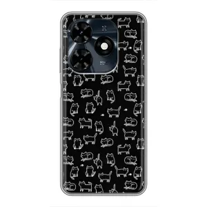 Чохол з принтом для TECNO Spark 20c (AlphaPrint) Модні коти (Маленькі котики)