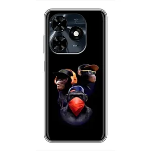 Чохол з Мавпами TECNO Spark 20c - (AlphaPrint) (Три мавпи)