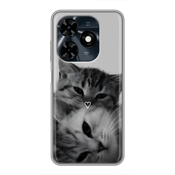 Чохол з принтом «Пара котів» для TECNO Spark 20c Чохол з принтом «Пара котів» для TECNO Spark 20c