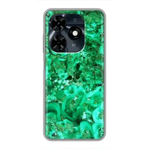 Мраморний чехол на TECNO Spark 20c (VPrint) (Салатовий Мрамор)