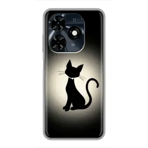 Чохол з принтом для TECNO Spark 20c (AlphaPrint) Модні коти (Силует котика)