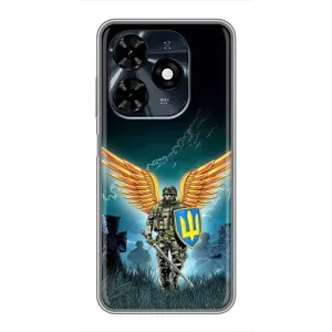 Чехлы с картинкой ЗСУ для TECNO Spark 20c (AlphaPrint) (Солдат ЗСУ)