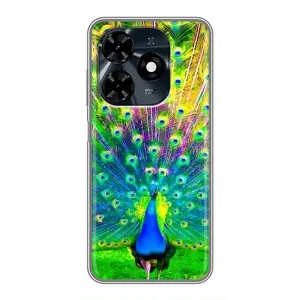Чохол з пташками на TECNO Spark 20c (VPrint) (Яскравий Павлин)