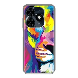 Чохол з картинкою ЛЕВ для TECNO Spark 20c (VPrint) (Яскравий Лев)