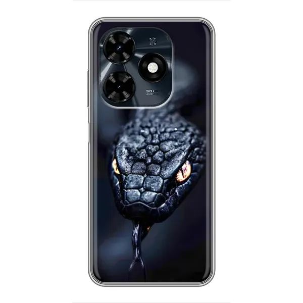 Чехол с принтом «Черная змея» для TECNO Spark 20c Чехол с принтом «Черная змея» для TECNO Spark 20c