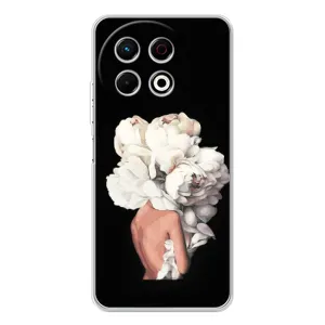 Чехлы (ART) Цветы на TECNO Spark 30 Pro (VPrint) (Белые цветы)