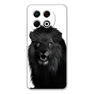 Чехлы с картинками животных TECNO Spark 30 Pro (Черный ЛЕВ)
