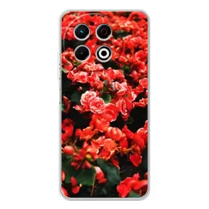Чехлы с Цветами для TECNO Spark 30 Pro (VPrint) (Цветы красные)