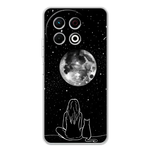 Чохол з принтом «Дівчина з котом» для TECNO Spark 30 Pro Чохол з принтом «Дівчина з котом» для TECNO Spark 30 Pro