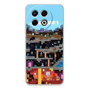 Чохол Майнкрафт на TECNO Spark 30 Pro (AlphaPrint) Minecraft (фон Minecraft)
