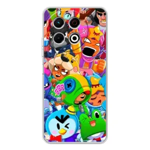 Чехол для TECNO Spark 30 Pro Бравл Старс (VPrint)