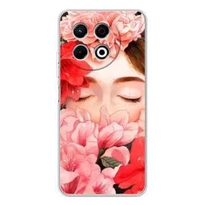 Чехлы (ART) Цветы на TECNO Spark 30 Pro (VPrint) (Глаза в цветах)