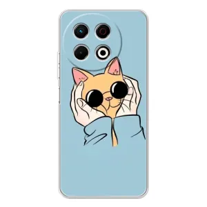 Чохол на ТЕКНО Спарк 30 Про з Котиками (VPrint) (Котик в окулярах)