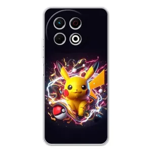 Чохол з Пікачу на TECNO Spark 30 Pro (Пікачу з м'ячем)