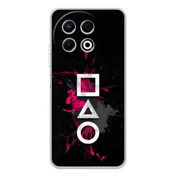 Чехол с принтом «Символы Игра кальмара» для TECNO Spark 30 Pro Чехол с принтом «Символы Игра кальмара» для TECNO Spark 30 Pro