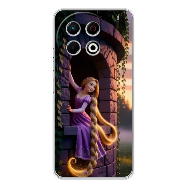 Чехол с принтом «Рапунцель на башне» для TECNO Spark 30 Pro