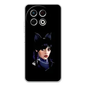 Чехлы Венсдей на TECNO Spark 30 Pro Уэнсдей (AlphaPrint) (серьезная Уэнздей)