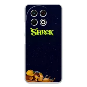 Чехол с мультфильмом Шрек на TECNO Spark 30 Pro (Отдыхающий Шрек)