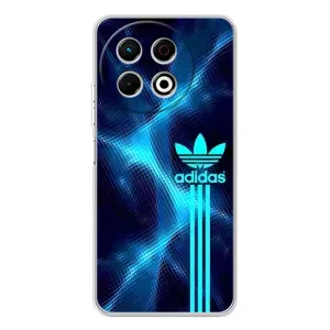 Чехлы Адидас для TECNO Spark 30 Pro (AlphaPrint) (Синий Адидас)