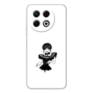 Чехлы Венсдей на TECNO Spark 30 Pro Уэнсдей (AlphaPrint) (танец Уэнздей)