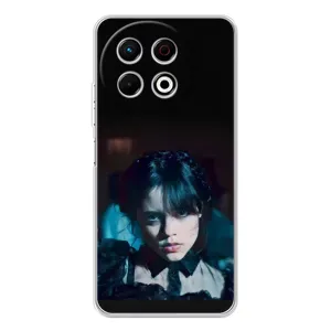 Чехлы Венсдей на TECNO Spark 30 Pro Уэнсдей (AlphaPrint) (взгляд Уэнздей)