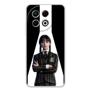Чехлы Венсдей на TECNO Spark 30 Pro Уэнсдей (AlphaPrint) (W-Wednesday)