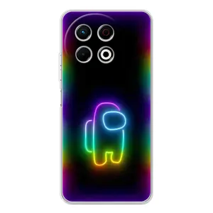 Чехол Амонг Ас для TECNO Spark 30 Pro (AlphaPrint) (Яркий скин)