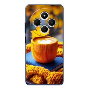 Чохол з принтом «Кава на жовтому пледі» для TECNO Spark 30