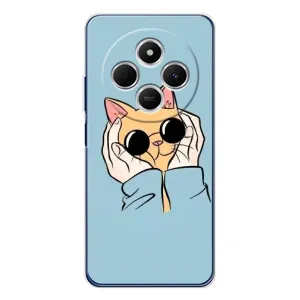 Чохол на Техно Спарк 30С з Котиками (VPrint) (Котик в окулярах)
