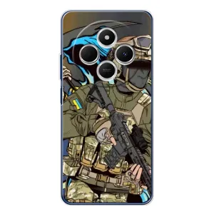 Чехлы с картинкой ЗСУ для Tecno Spark 30C (AlphaPrint) (Воїн ЗСУ)