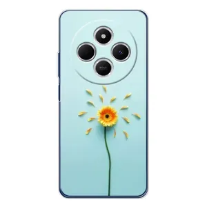 Чехлы с Цветами для Tecno Spark 30C (VPrint) (Желтый цветок)