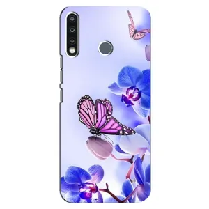 Чехлы с Цветами для TECNO Spark 4 (VPrint) (Бабочка на цветочке)