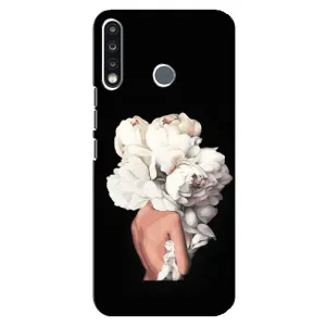 Чехлы (ART) Цветы на TECNO Spark 4 (VPrint) (Білі квіти)