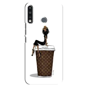 Чехлы Луи Витон для TECNO Spark 4 (AlphaPrint - LOUIS VUITTON) (кофе LOUIS VUITTON)