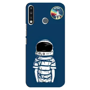 Чехол NASA для TECNO Spark 4 (AlphaPrint) (Мальчик в шлеме)