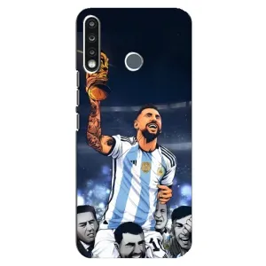 Чохли для TECNO Spark 4 (Leo чемпіон) (AlphaPrint) (Мессі з кубком)