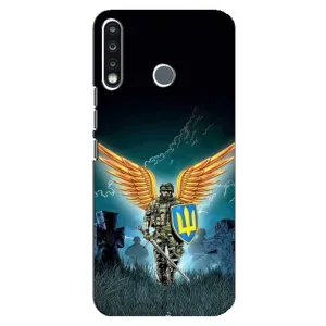 Чехлы с картинкой ЗСУ для TECNO Spark 4 (AlphaPrint) (Солдат ЗСУ)