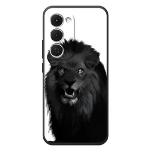 Чохли з картинкою животних Tecno Spark 40 Pro Plus (Чорний ЛЕВ)