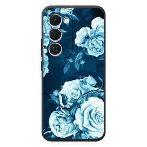 Чехлы (ART) Цветы на Tecno Spark 40 Pro Plus (VPrint) (Голубые Бутоны)