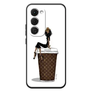 Чехлы Луи Витон для Tecno Spark 40 Pro Plus (AlphaPrint - LOUIS VUITTON) (кофе LOUIS VUITTON)