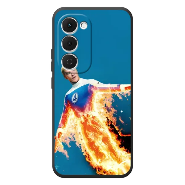 Чехол с принтом «Человек-факел в огне» для TECNO Spark 40 Pro Plus