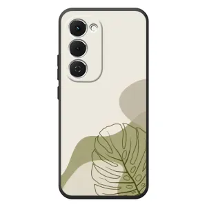 Силиконовый чехол с принтом в цветах на Tecno Spark 40 Pro Plus (Зеленая монстера дизайн)