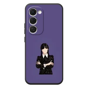 Чохли Венсдей на Tecno Spark 40 Pro Plus Уенсдей (AlphaPrint) (Венздей у чорному)