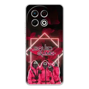 Чехол Гра в кальмара для Tecno Spark 40 Pro (Охранники Игра кальмара)