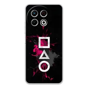 Чехол Гра в кальмара для Tecno Spark 40 Pro (Символы Игра кальмара)