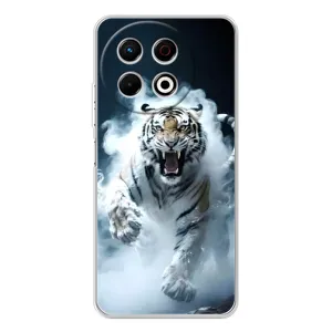 Чехол с принтом «Белый тигр в дыму» для TECNO Spark 40 Pro