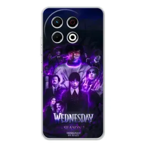 Чехол с дизайном Венздей 2 на Tecno Spark 40 Pro (Фиолетовая магия Уэнздей)