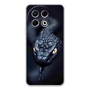 Чехол с принтом «Черная змея» для TECNO Spark 40 Pro